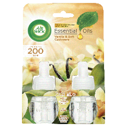 Air Wick Essential Oils Plug In Vanilla & Soft Cashmere Twin Refill